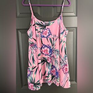 Show Me Your Mumu Caroline Mini Dress Maui Wowi Pink Tropical Floral Size XL